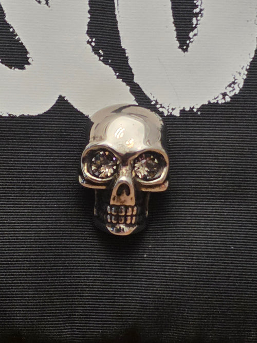 Alexander McQueen Graffiti Skull Satin Chain Crossbody Bag