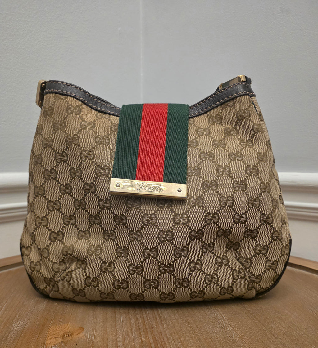 Gucci GG Canvas New Ladies Web Hobo