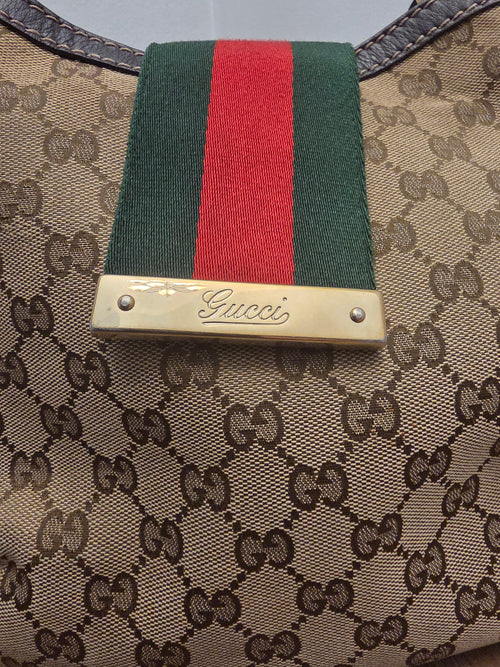 Gucci GG Canvas New Ladies Web Hobo