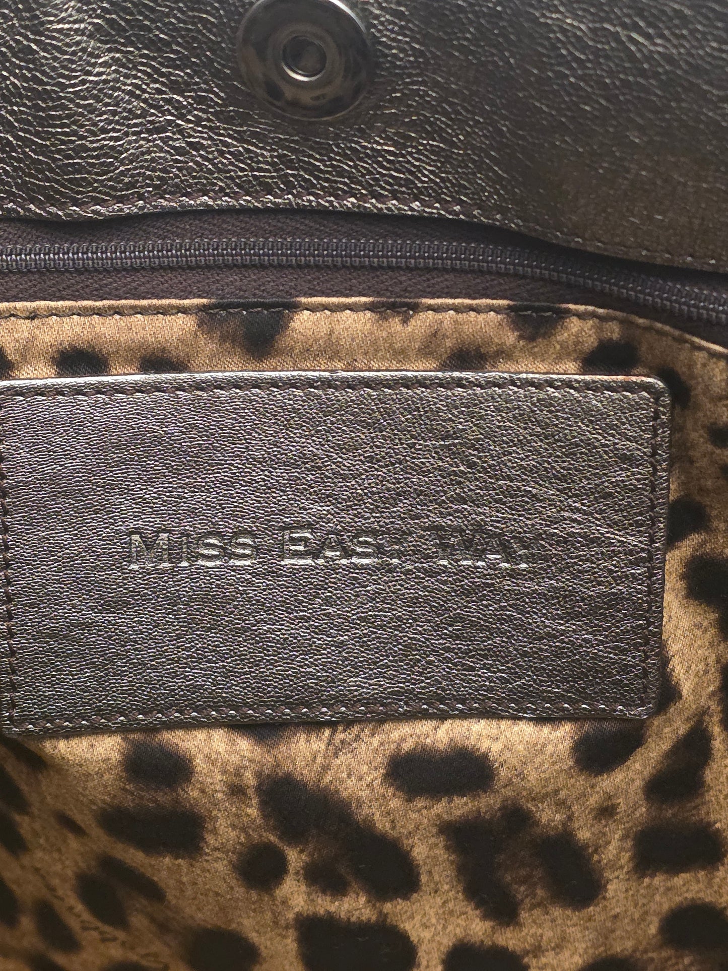 Dolce & Gabbana Miss Easy Metallic Bronze Croc Embossed Leather Tote Bag