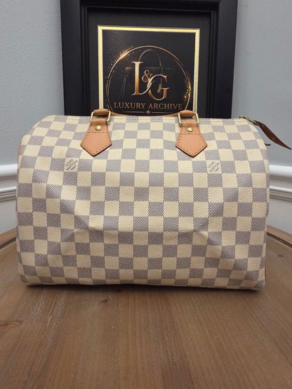 Louis Vuitton Speedy 30 in Damier Azur canvas