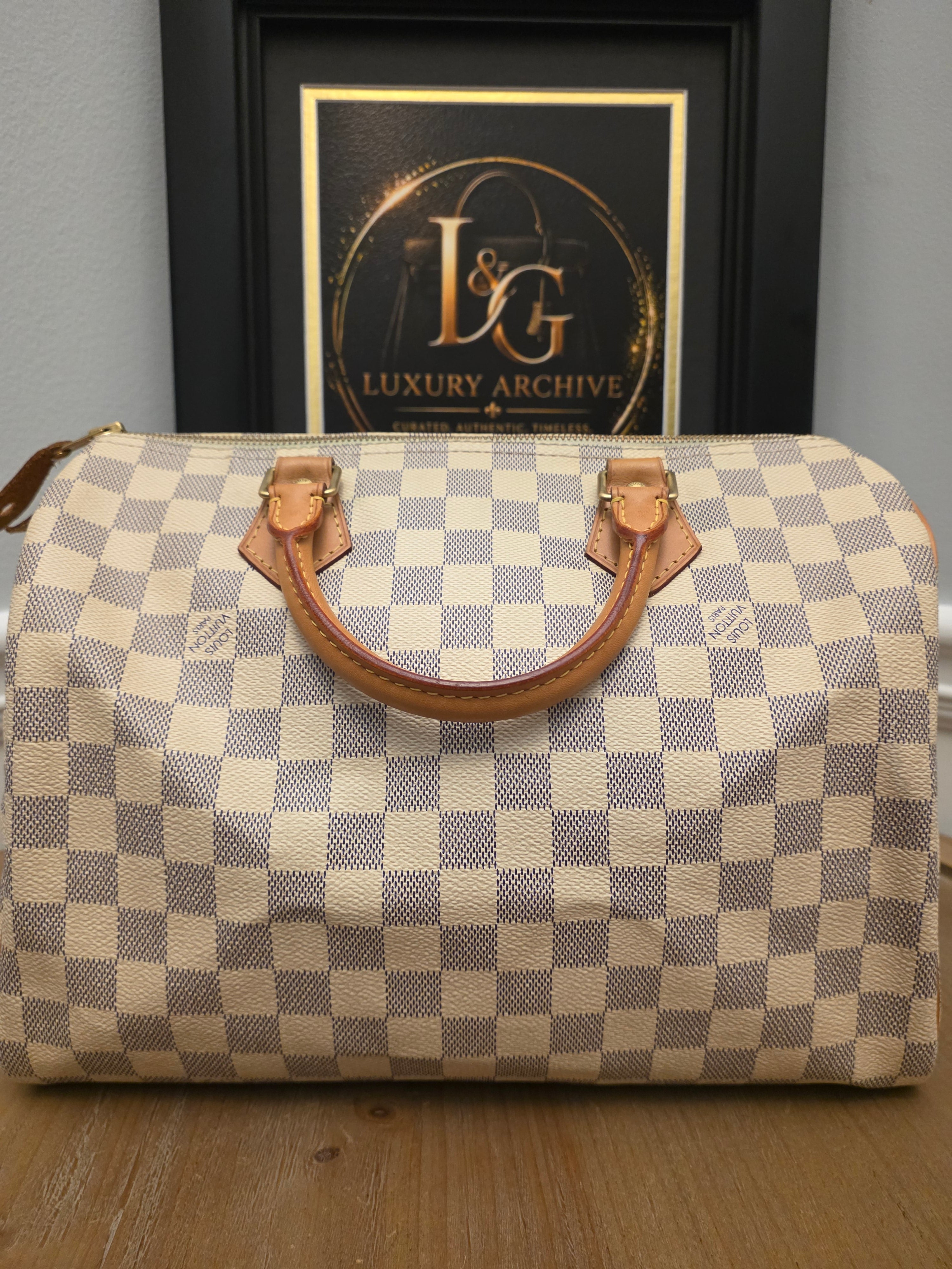 Louis Vuitton Speedy 30 in Damier Azur canvas