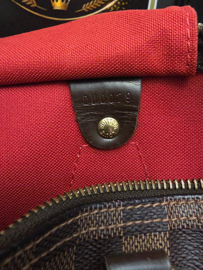 Louis Vuitton Damier Ebene Speedy 30 Satchel Bag