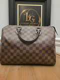 Louis Vuitton Damier Ebene Speedy 30 Satchel Bag