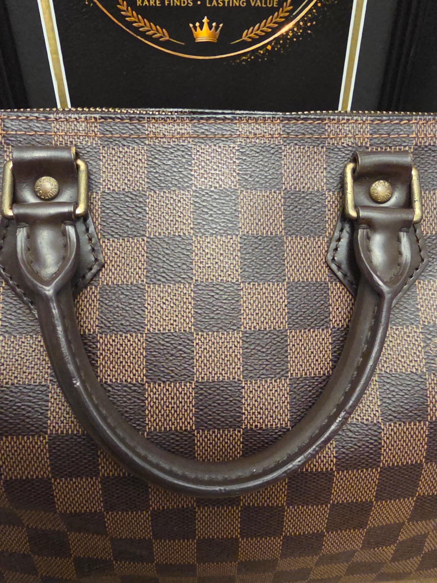 Louis Vuitton Damier Ebene Speedy 30 Satchel Bag