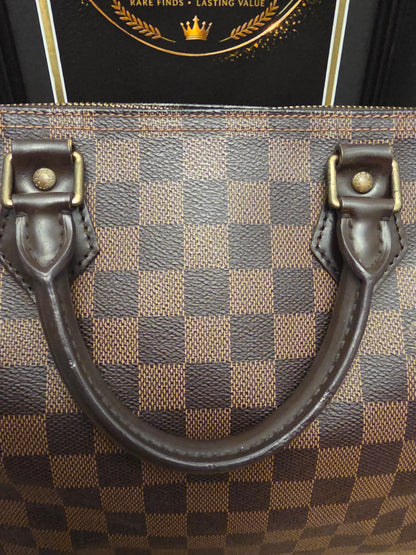 Louis Vuitton Damier Ebene Speedy 30 Satchel Bag