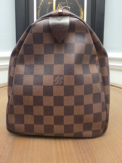 Louis Vuitton Damier Ebene Speedy 30 Satchel Bag