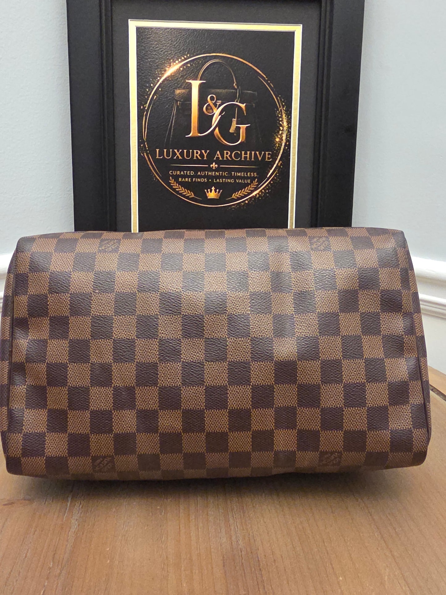 Louis Vuitton Damier Ebene Speedy 30 Satchel Bag