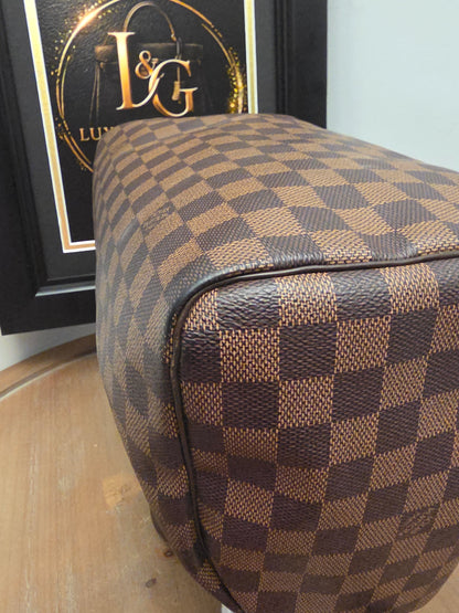 Louis Vuitton Damier Ebene Speedy 30 Satchel Bag