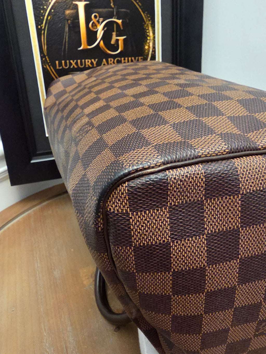 Louis Vuitton Damier Ebene Speedy 30 Satchel Bag