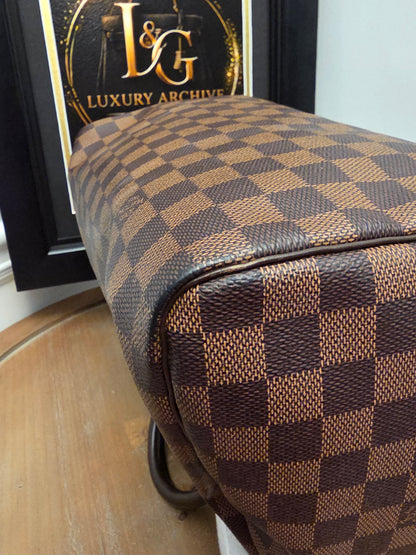 Louis Vuitton Damier Ebene Speedy 30 Satchel Bag