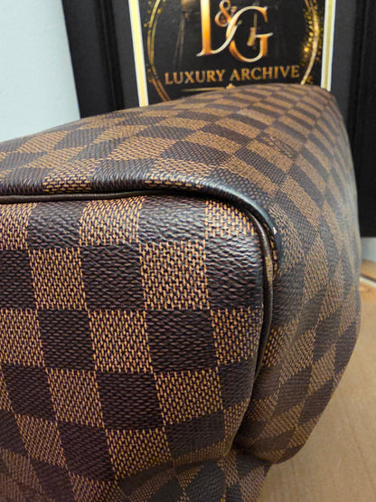 Louis Vuitton Damier Ebene Speedy 30 Satchel Bag