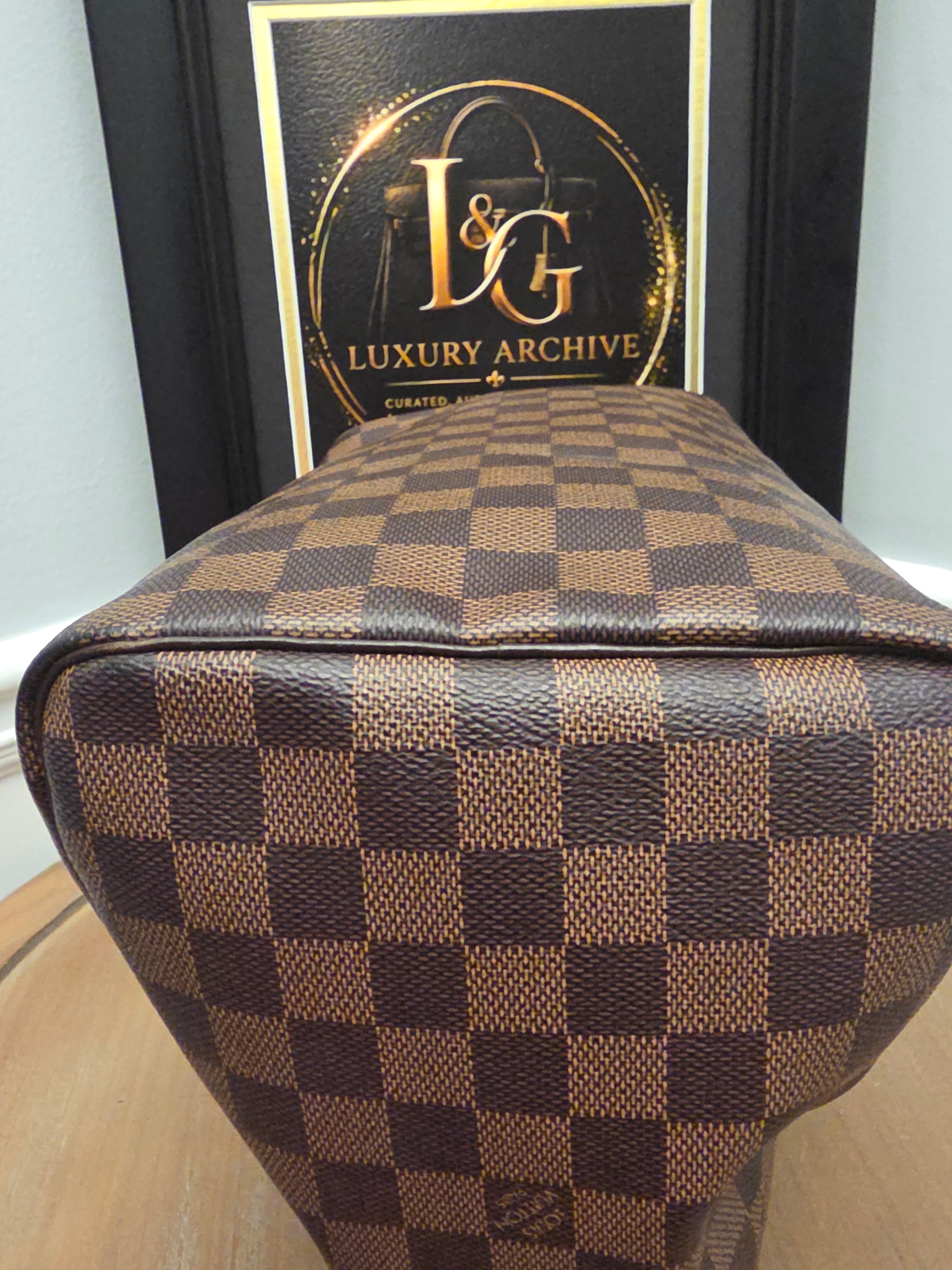 Louis Vuitton Damier Ebene Speedy 30 Satchel Bag
