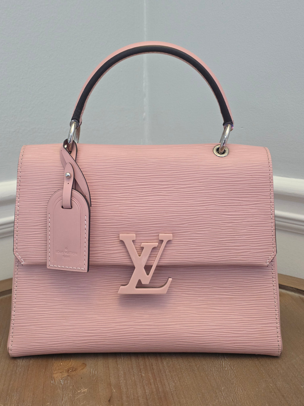 Louis Vuitton Cluny BB Epi Leather Rose Ballerine Top Handle Bag