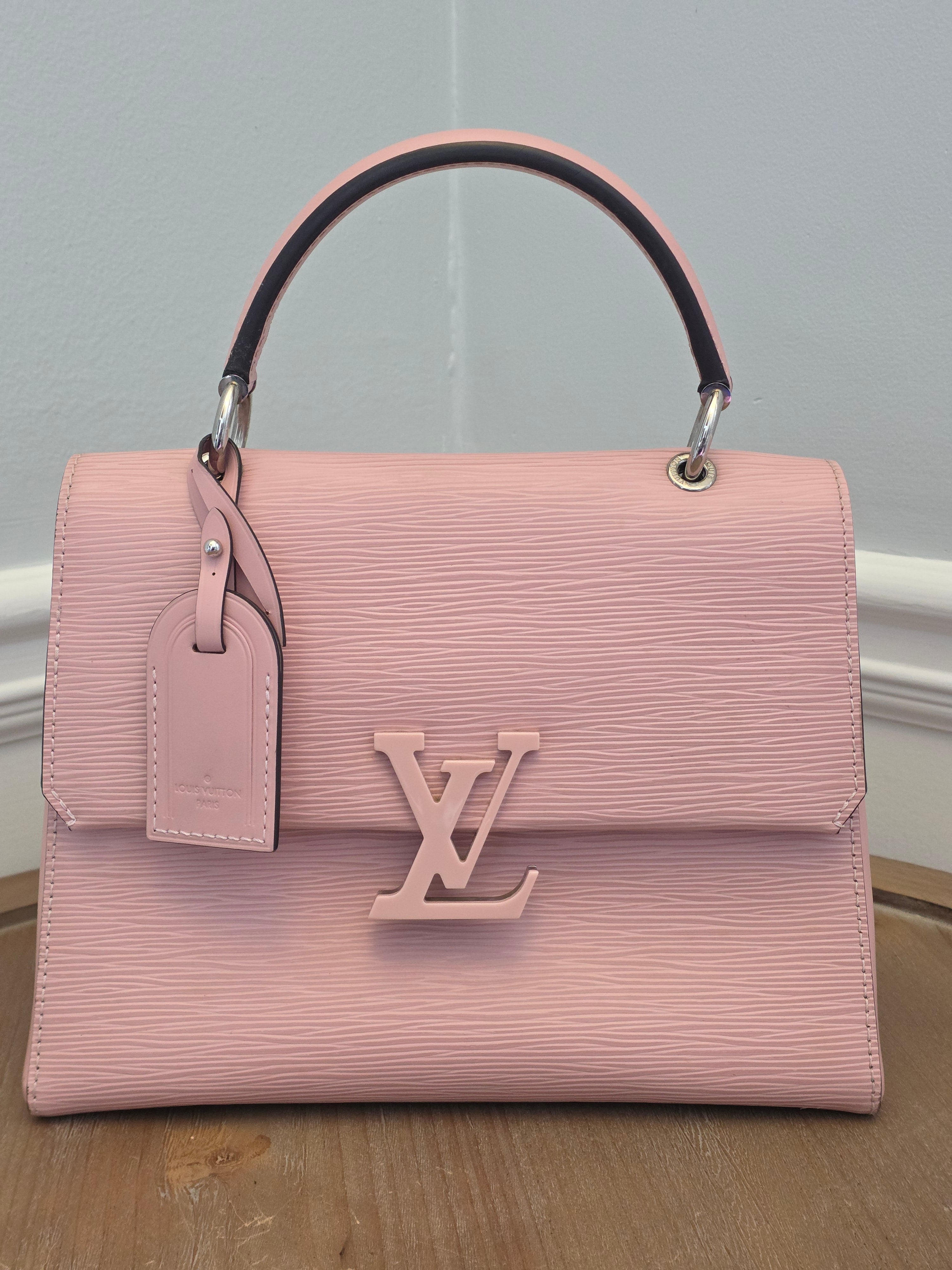 Louis Vuitton Cluny BB Epi Leather Rose Ballerine Top Handle Bag