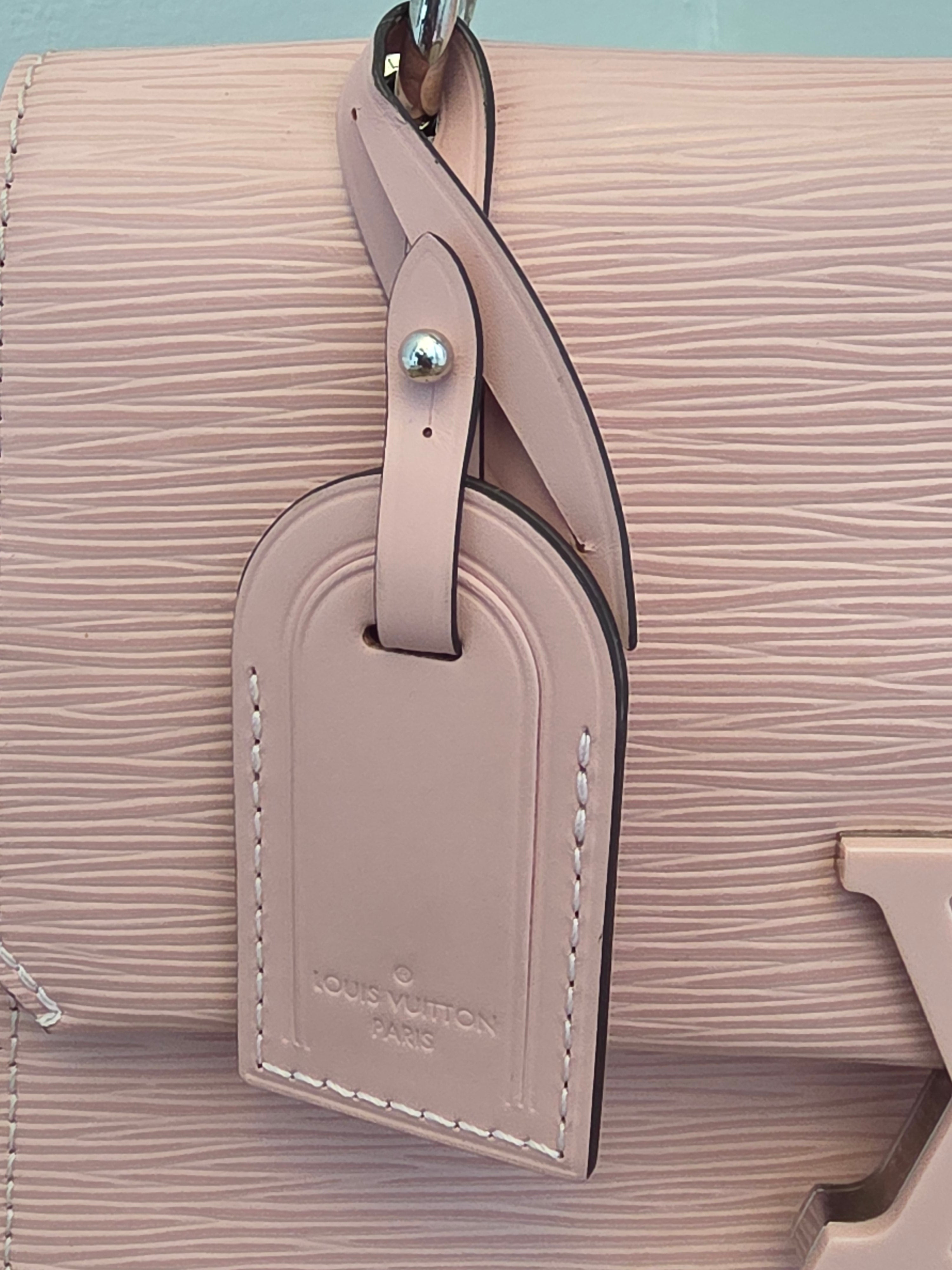 Louis Vuitton Cluny BB Epi Leather Rose Ballerine Top Handle Bag