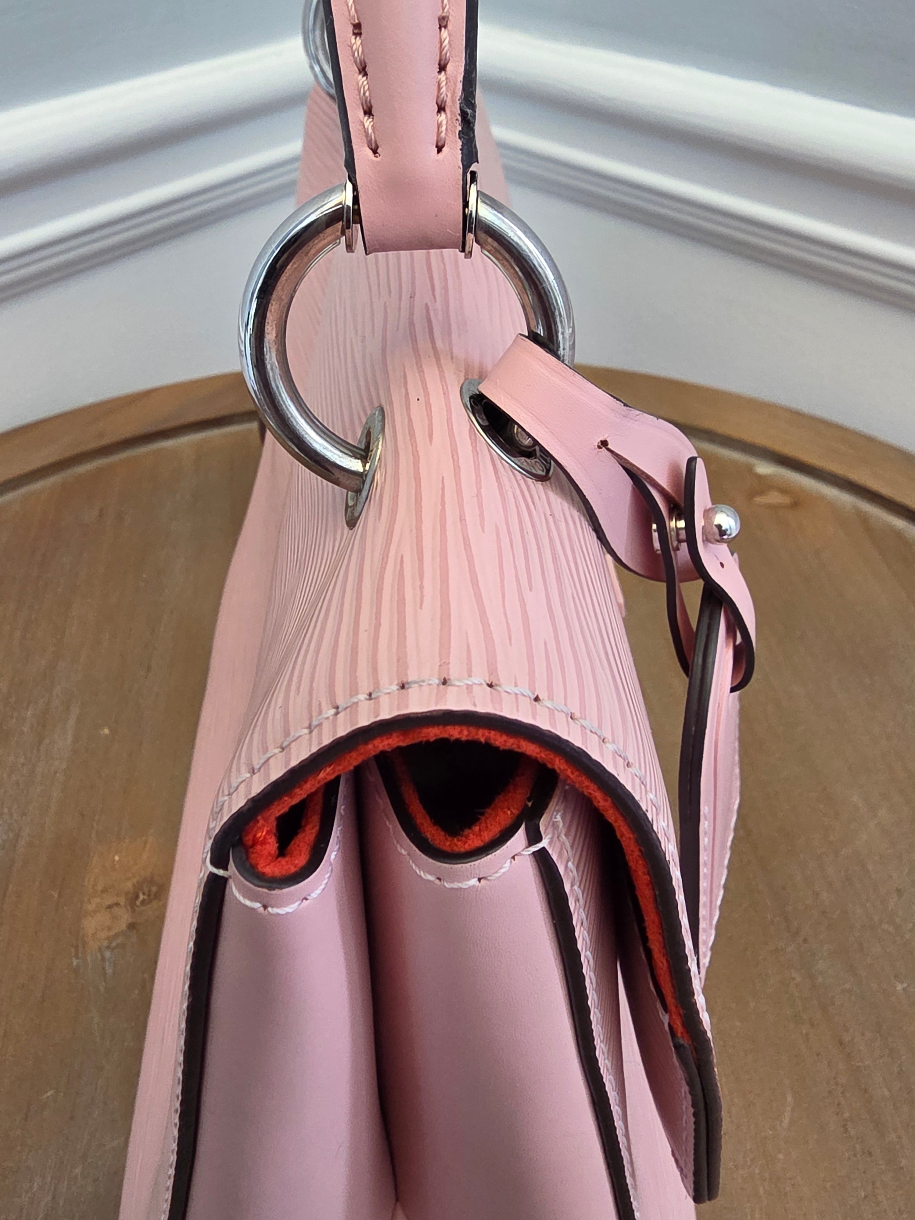 Louis Vuitton Cluny BB Epi Leather Rose Ballerine Top Handle Bag