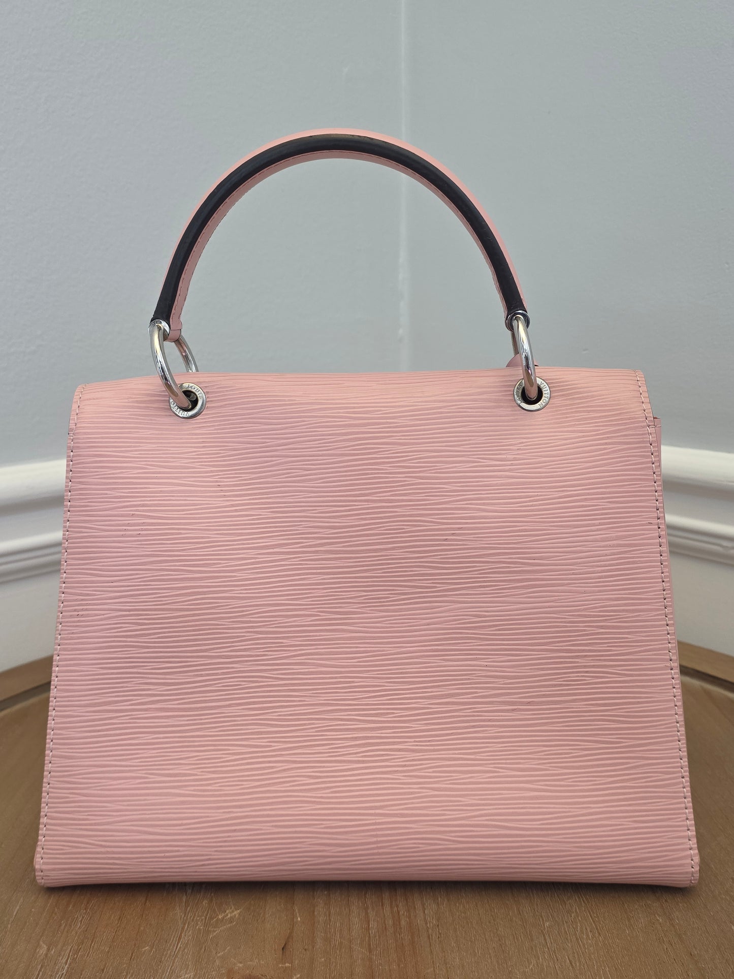 Louis Vuitton Cluny BB Epi Leather Rose Ballerine Top Handle Bag