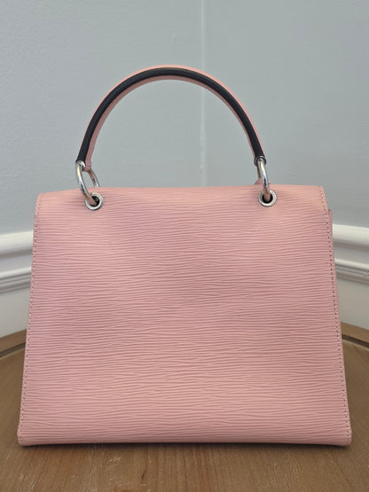 Louis Vuitton Cluny BB Epi Leather Rose Ballerine Top Handle Bag