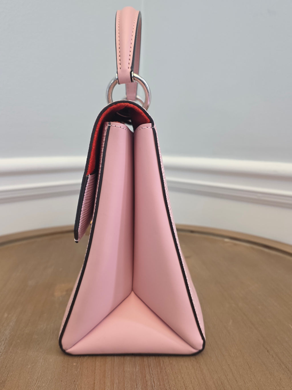 Louis Vuitton Cluny BB Epi Leather Rose Ballerine Top Handle Bag