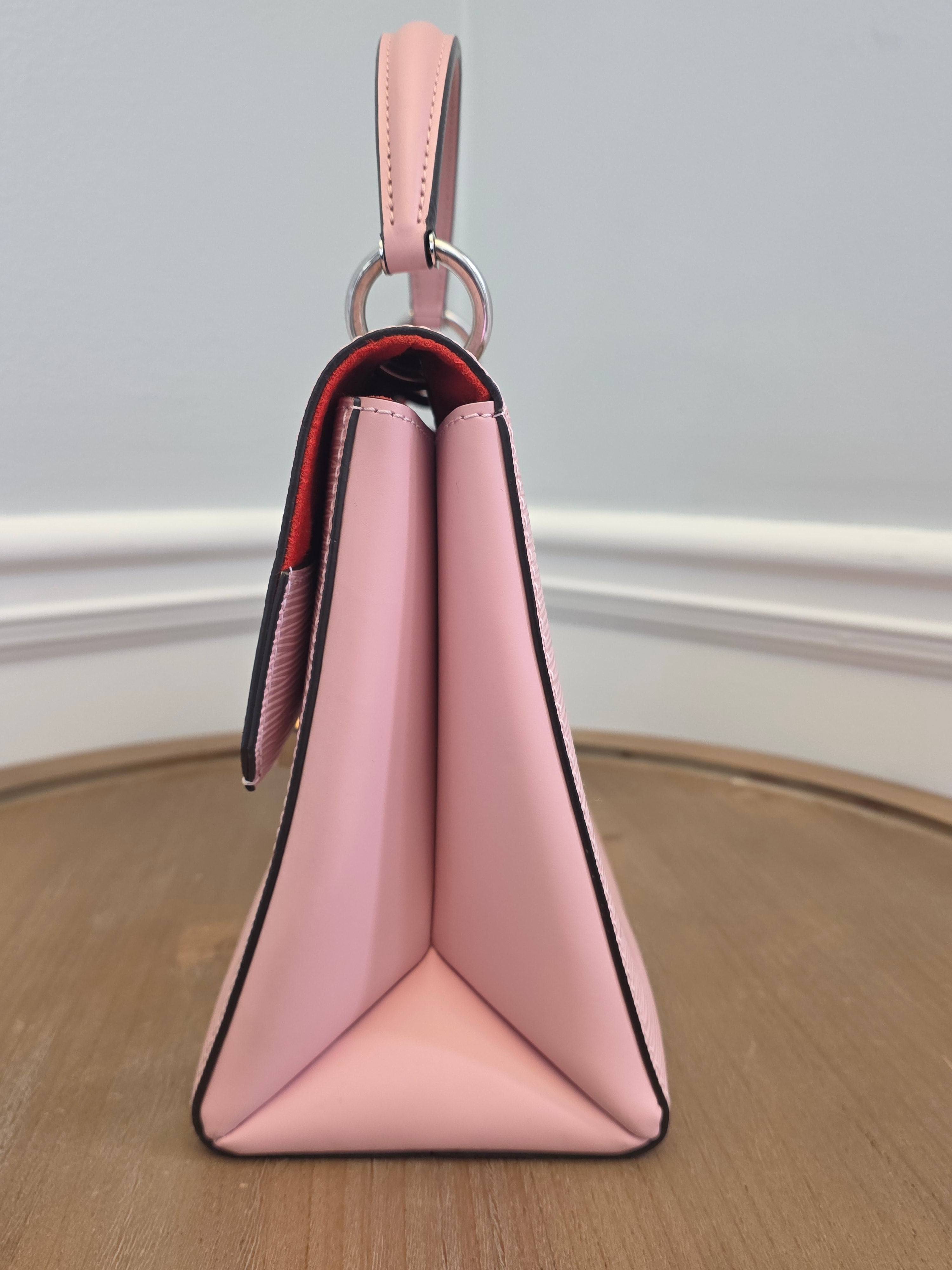 Louis Vuitton Cluny BB Epi Leather Rose Ballerine Top Handle Bag