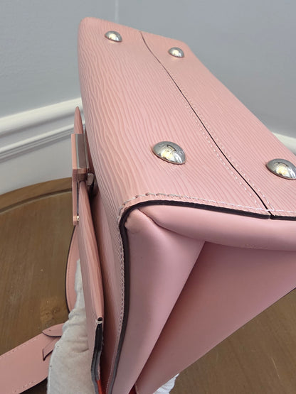Louis Vuitton Cluny BB Epi Leather Rose Ballerine Top Handle Bag