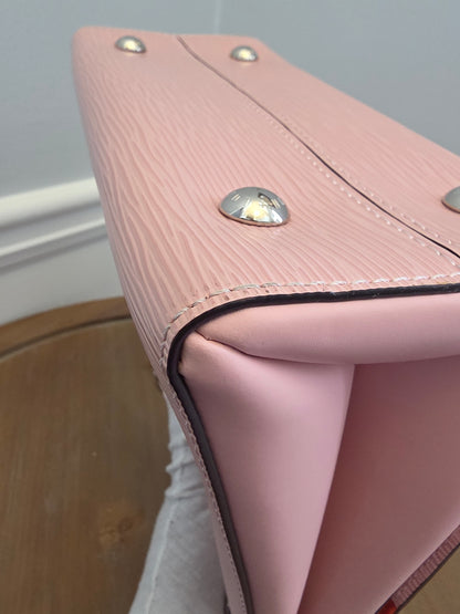 Louis Vuitton Cluny BB Epi Leather Rose Ballerine Top Handle Bag
