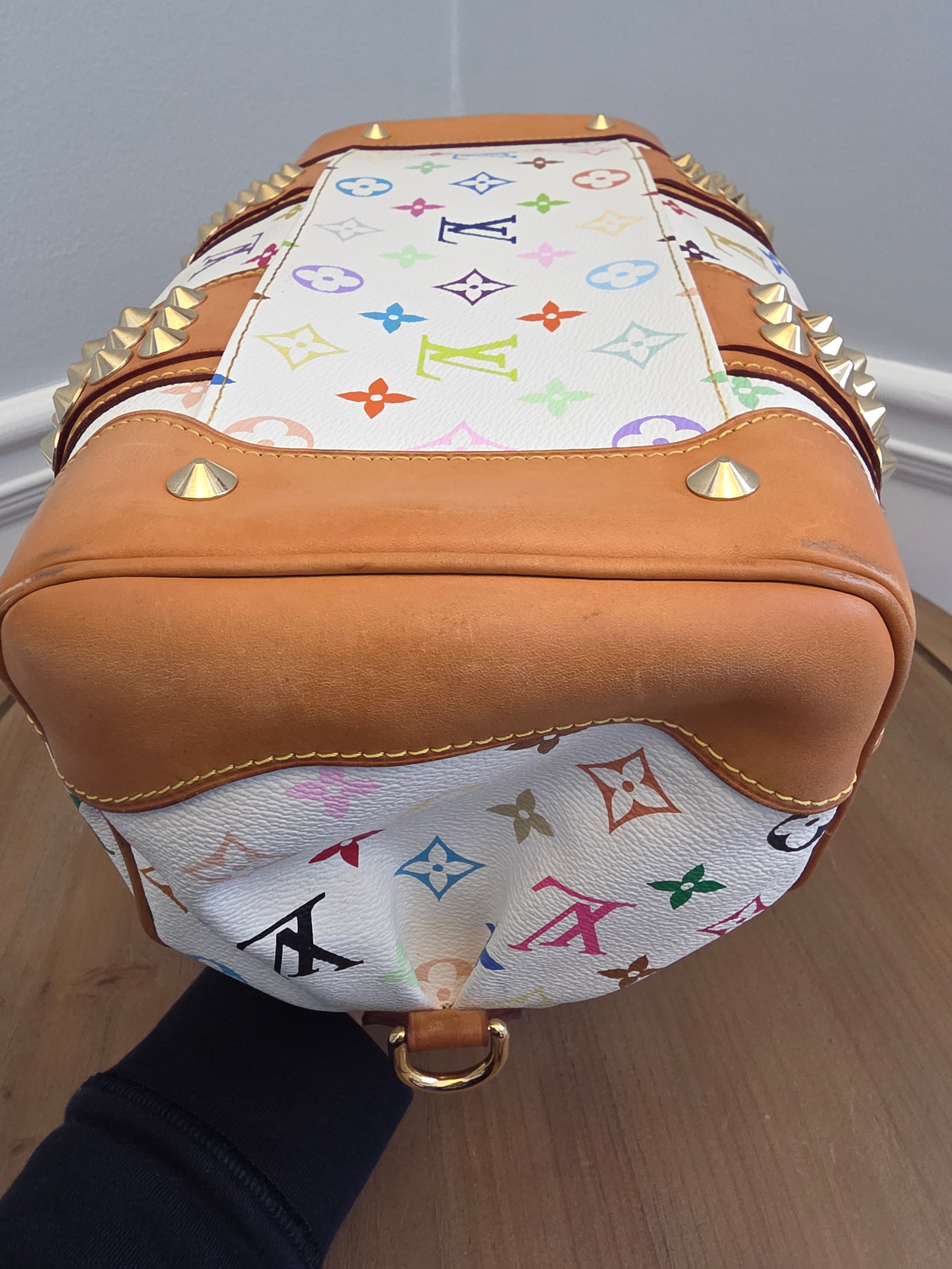Louis Vuitton x Richard Prince White Multicolor Monogram Jokes Speedy Bag