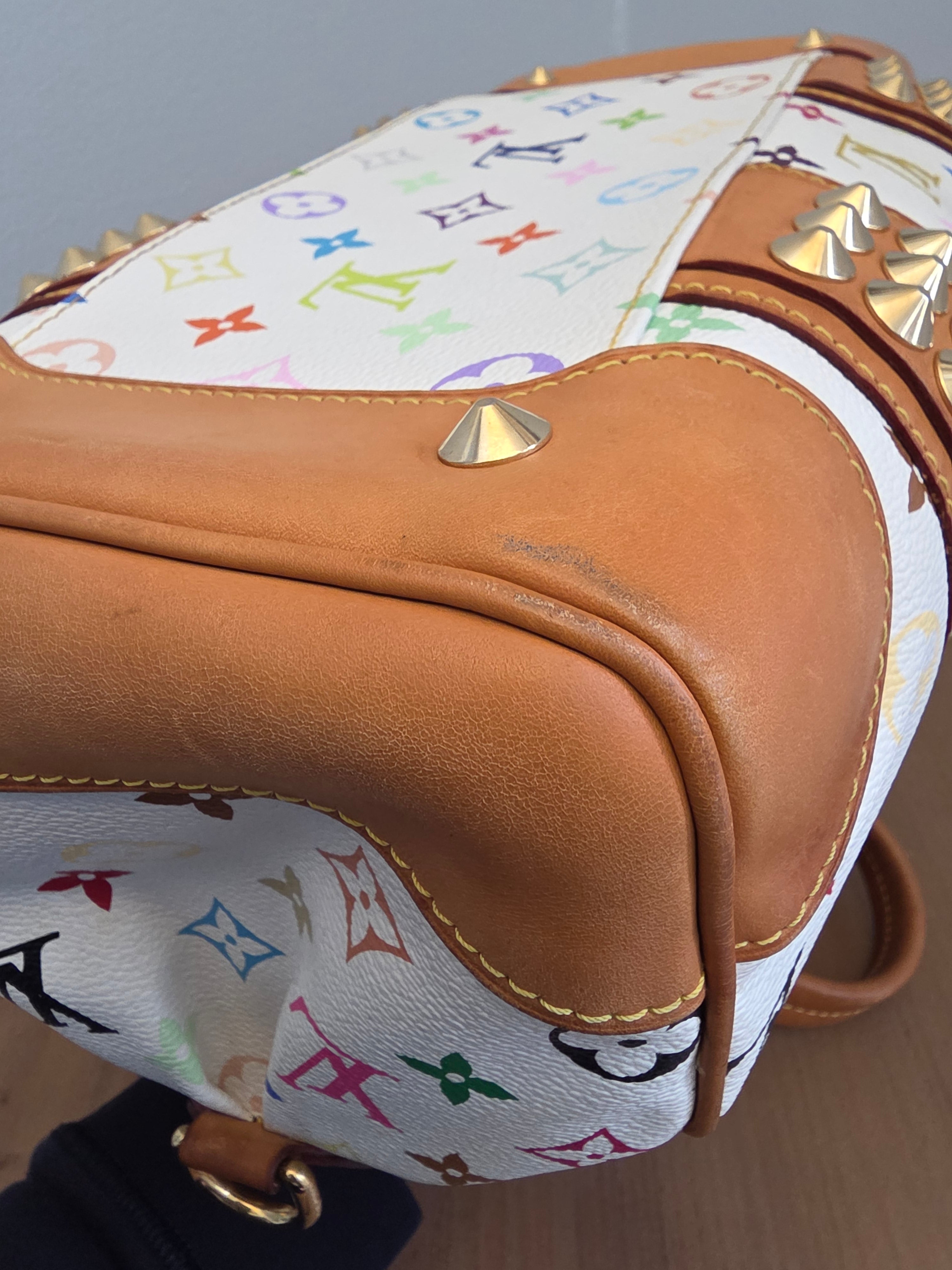 Louis Vuitton x Richard Prince White Multicolor Monogram Jokes Speedy Bag