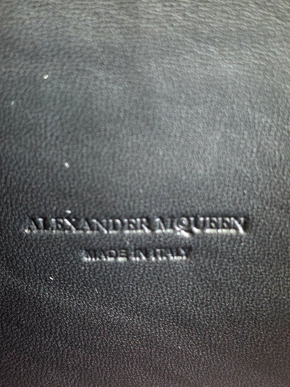 Alexander McQueen Pink Croc Embossed Skull Clutch Wallet | Crystal Skull Closure