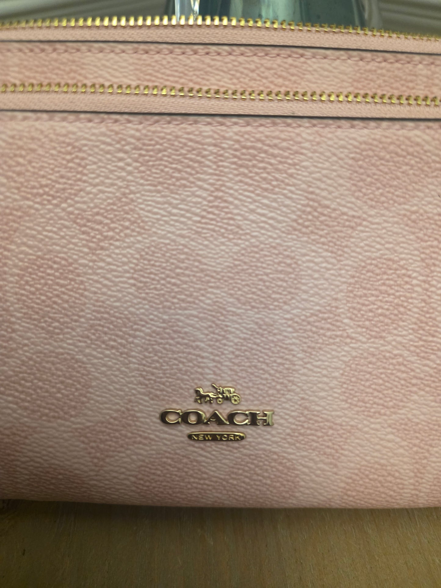 Coach Double Zip Signature Canvas Wristlet