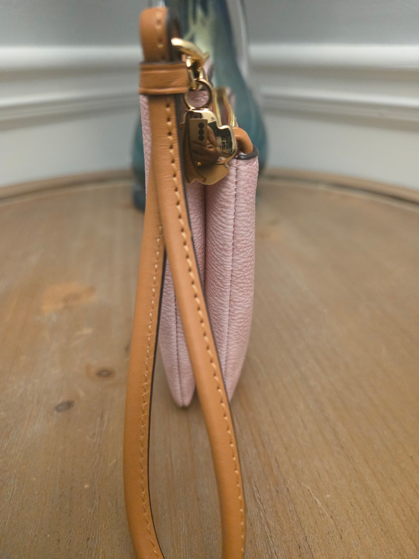 Coach Double Zip Signature Canvas Wristlet