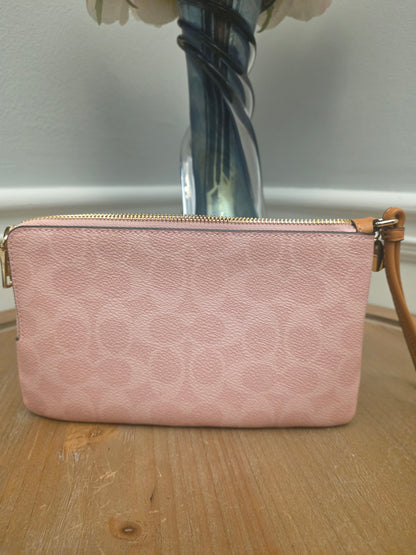 Coach Double Zip Signature Canvas Wristlet