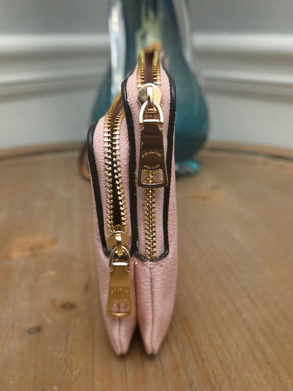 Coach Double Zip Signature Canvas Wristlet