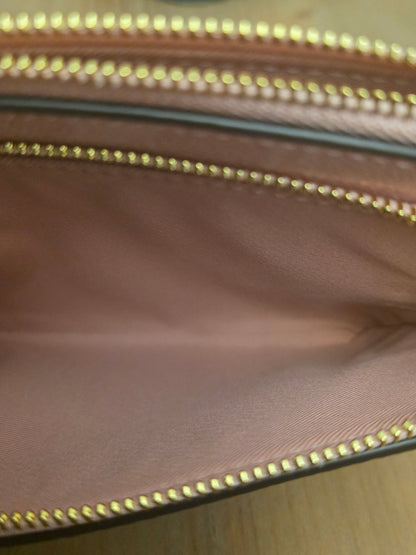 Coach Double Zip Signature Canvas Wristlet