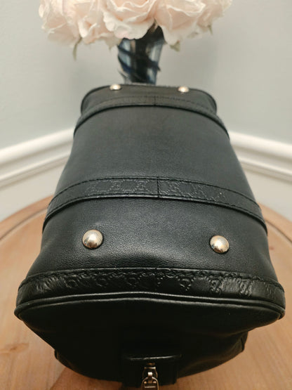 Gucci Black Leather Guccissima Mini Boston Bag  Listing Price