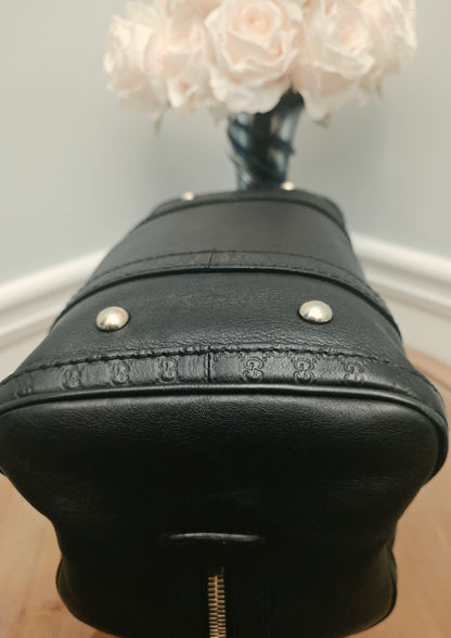 Gucci Black Leather Guccissima Mini Boston Bag  Listing Price