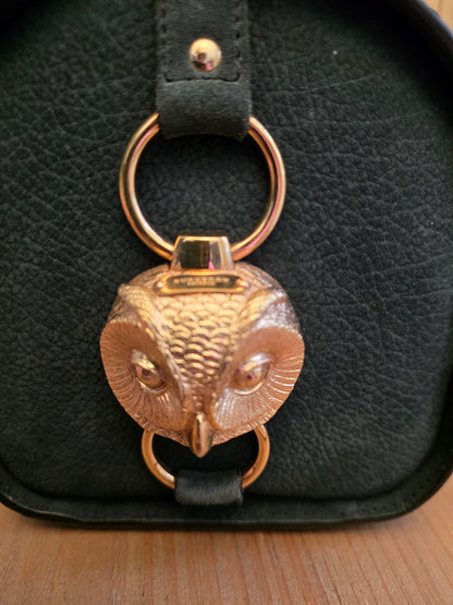 Burberry Prorsum Dark Green Nubuck Leather Owl Doctor Bag