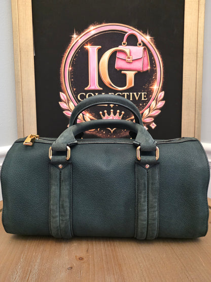 Burberry Prorsum Dark Green Nubuck Leather Owl Doctor Bag