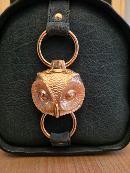 Burberry Prorsum Dark Green Nubuck Leather Owl Doctor Bag