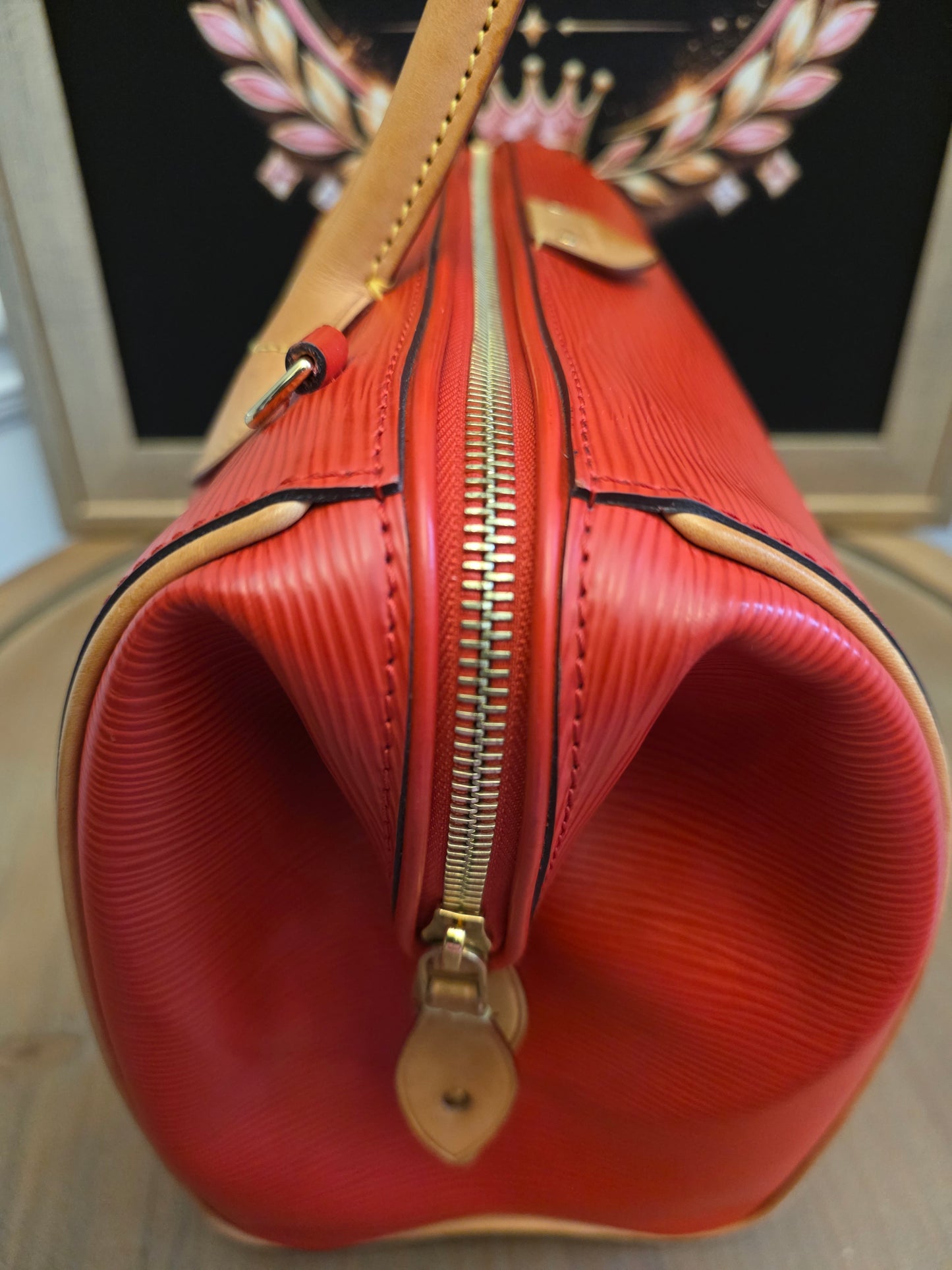 Louis Vuitton Epi Leather Speedy Bandoulière 25 Rouge Coquelicot Crossbody Bag