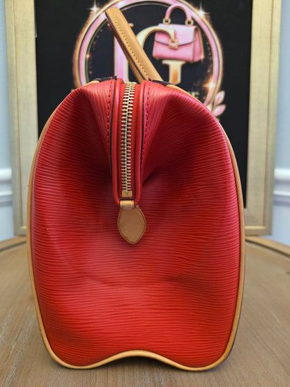 Louis Vuitton Epi Leather Speedy Bandoulière 25 Rouge Coquelicot Crossbody Bag