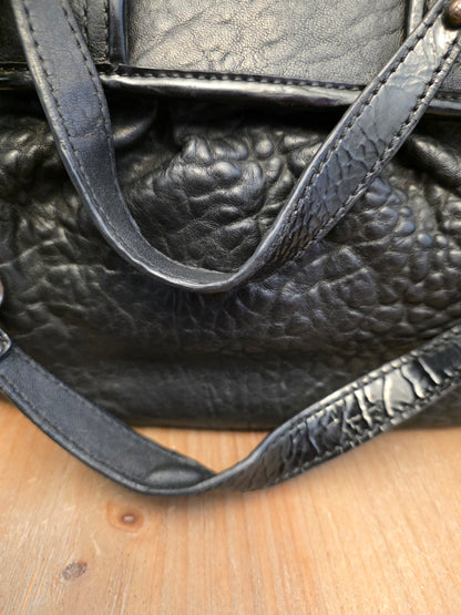Fendi Black Leather & Patent B. Fendi Shoulder Bag