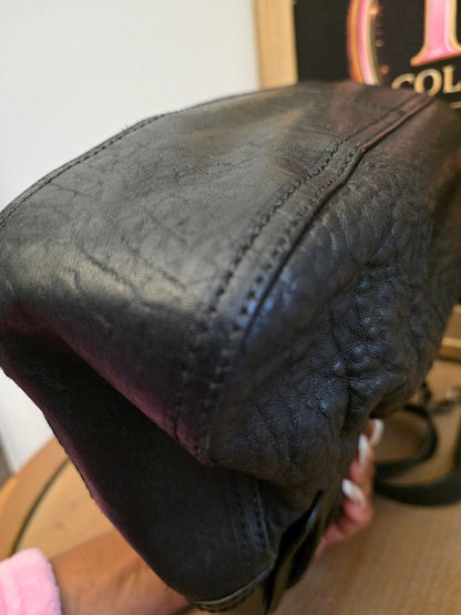 Fendi Black Leather & Patent B. Fendi Shoulder Bag