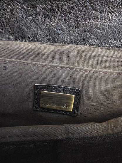 Fendi Black Leather & Patent B. Fendi Shoulder Bag