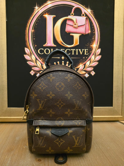 Authentic Louis Vuitton Palm Springs Mini Monogram Backpack