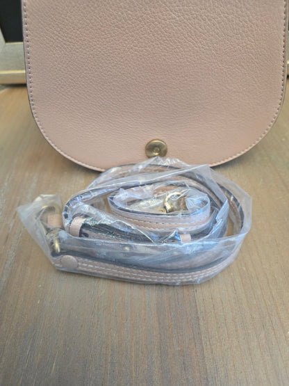 Authentic Chloé Nile Small Bracelet Bag Motty Grey Blush Pink Leather Crossbody Gold Hardware