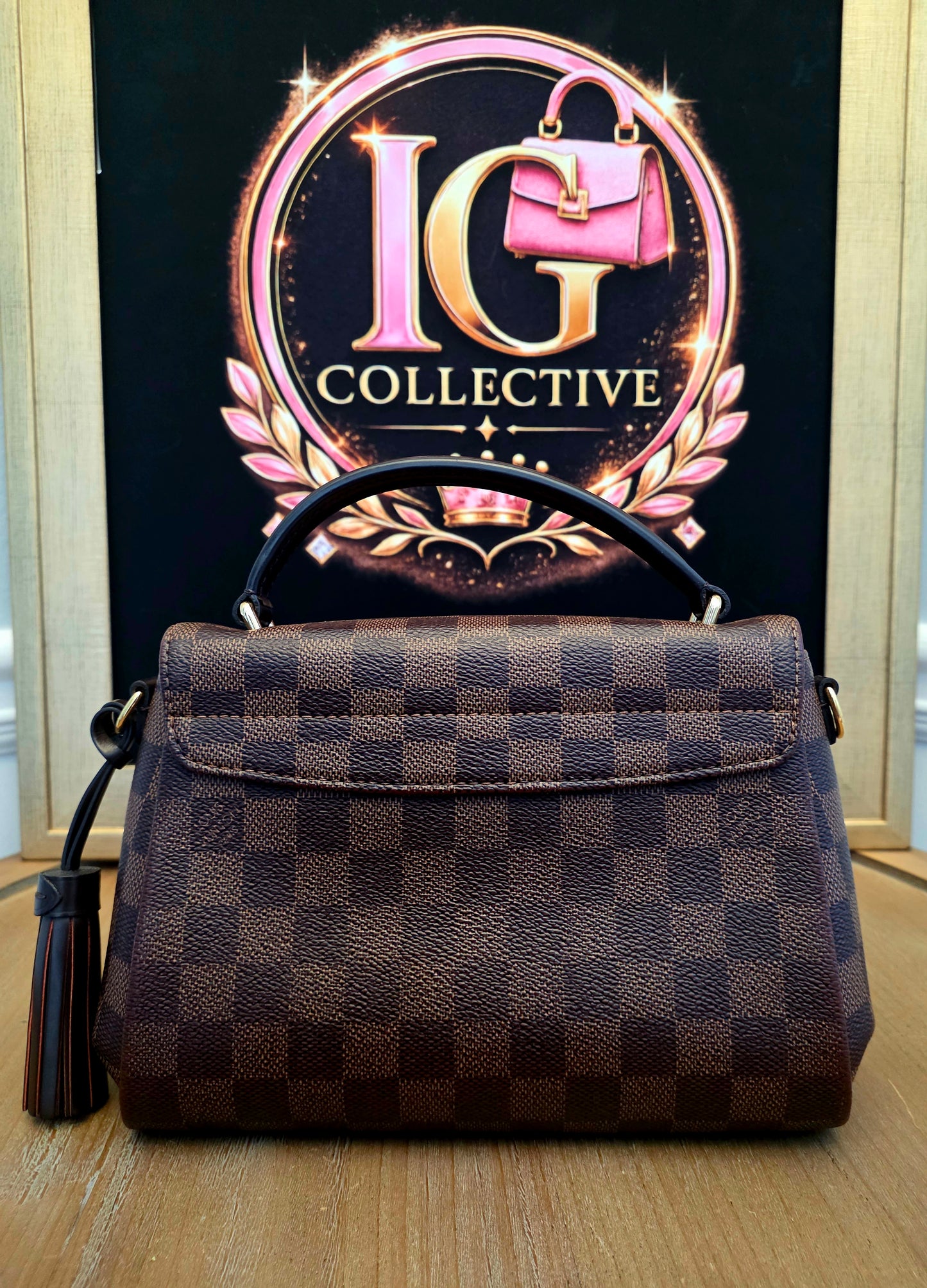 Authentic Louis Vuitton Croisette Damier Ebene Crossbody Satchel | Top Handle | Red Interior | Made in France