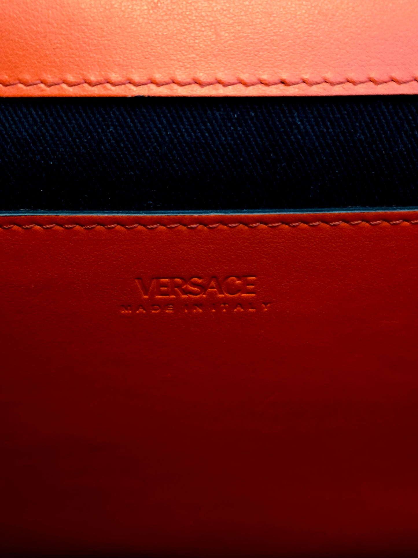 Authentic Versace La Greca Print Leather Top Handle Crossbody Bag | Red | Gold Hardware | Made in Italy