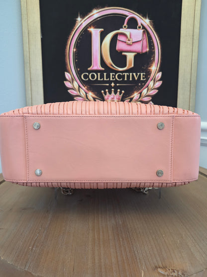 Authentic Bvlgari Serpenti Forever Pleated Leather Tote Bag | Blush Pink | Made in Italy | Luxury Designer Handbag